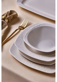 Resim Karaca Square Bone Salen 57 Parça Yemek Takımı 