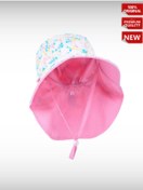 Resim OverPazar Lab Bebek Uv Korumalı Şapka - Pembe / Çiçek Baskılı 
