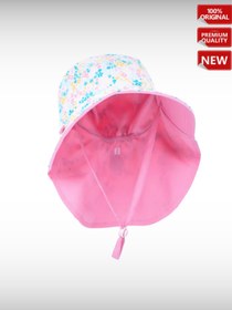 Resim OverPazar Lab Bebek Uv Korumalı Şapka - Pembe / Çiçek Baskılı 