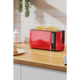 Resim 4 Dilimlik Uzun Slotlu Ekmek Kızartma Makinesi Dokunmatik Panel, 7 Seviyeli 