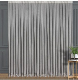 Resim Ekru Keten Tül Perde Yüksek Kalite Pilesiz Extraforlu Düz Dikim-ekru Ekru 