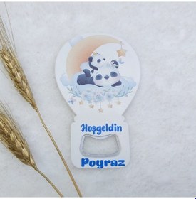 Resim Panda Baskılı Balon Açacak Magnet 11x7 Cm Uv Bebek Magn 30 Adet 