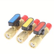 Resim 1/4" Erkek 1/4" Dişli Düz Top Valf Şarj Hortumu Manifold Aksesuarları - Pirinç, Çok Renkli Valf Kolları, Hava Kompresörleri ve Endüstriyel Uygulamalar için İdeal, Hava Kompresörü Aksesuarları | Renkli Valf Kolları | Dayanıklı Yapı, Hava Kompresörü Parçaları 
