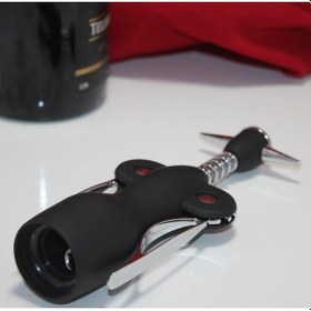 Resim Paslanmaz Çelik Tirbuşon Açacak Siyah Şarap Açacağı Karışık Renk 