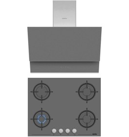 Resim Simfer 3655 + 8705 Gri Ankastre Set 