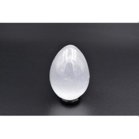 Resim Hakiki Yumurta Şeklinde Selenit Masaj Terapi Taşı 