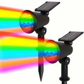 Resim 1 adet 9 LED'li Güneş Işığı Spotu, Enerji Tasarruflu Bahçe Atmosfer Aydınlatması, Bahçe, Veranda, Çim, Yol Kenarı, Villa, Eğlence Parkı, Halloween Dış Mekan Dekoru için Güneş Enerjili Ağaç Lambası, Yarı Montaj, Cilalı ABS, Kristal Süsleme, Işık Sensörü Kontrolü, B15d Ampul Tabanı, 1800mAh Lityum Pil 