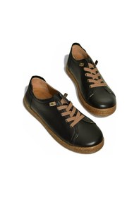 Resim Fox Shoes Y999364003 Siyah Hakiki Deri Kadın Spor Ayakkabı Sneakers Siyah 