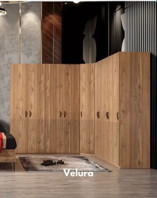 Resim İzgi Yatak Odası Takımı 10 Ahşap Kapaklı Dolap + Şifonyer + Komodin + Karyola 