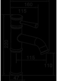 Resim Fontana F-212 Lavabo Bataryası Altın 