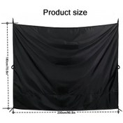 Resim Dashanshop Siyah Duş Perdesi Araç Güneşlik Gölgelik Arka Kapı Gizlilik Perdesi Outdoor 