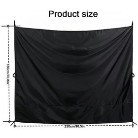 Resim Dashanshop Siyah Duş Perdesi Araç Güneşlik Gölgelik Arka Kapı Gizlilik Perdesi Outdoor 