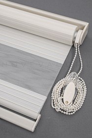 Resim Noveva Home Vento Pliseli Zebra Stor Perde Ekru Perde - 130x260 