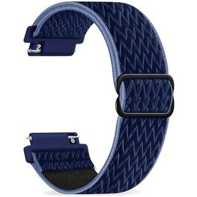 Resim Gaojunshop01 20mm Dalgalı Naylon Kayış Koyu Mavi Moda Saat Bilek Bandı Koleksiyon 