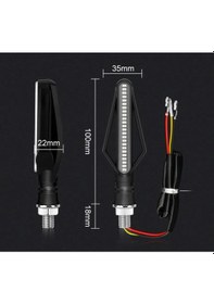 Resim Motosiklet Kayan Efsane Model Sinyal Takımı Kırmızı Sarı 