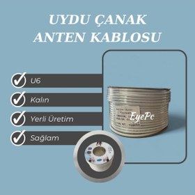 Resim Ncp 100 Metre Rg6 U6 Uydu Anten Kablosu Içi Dışı Bakır 