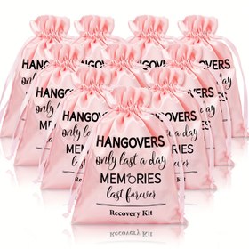 Resim 5 adet/10 adet Düğün Hangover Kıyafet Çantaları Pembe Bachelorette Parti Hediyeleri Hangover Kıyafet Çantaları Büyük Bağcıklı Hediye Paketleme Çantaları Düğün Gelin Duş Partisi Hediyeleri Kurtarma Kurtarma Kıyafet Çantaları, 15.24 x 20.32 cm 