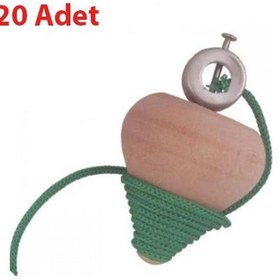 Resim Boyanabilir Ağaç Topaç 20 Adet 