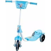 Resim Karlar Ülkesi 3 Tekerlekli Şeffaf Silikon Tekerli Çocuk Scooter Mavi 