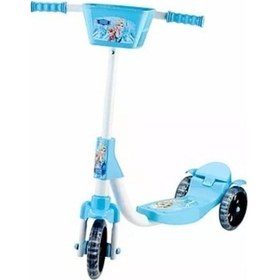 Resim Karlar Ülkesi 3 Tekerlekli Şeffaf Silikon Tekerli Çocuk Scooter Mavi 