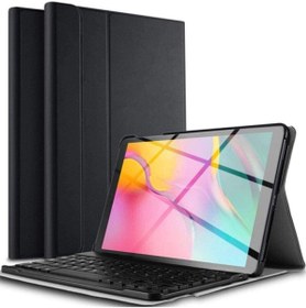 Resim TahTicMer Siyah Ipad Air 2 Uyumlu A1566 A1567 9.7 Inç Kablosuz Bluetooth Klavyeli Mıknatıslı Standlı Kılıf 