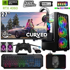 Resim XASER Thunder x210 i5 14400F 32GB DDR5 Ram 1TB M.2 NVMe SSD 8GB RTX4060 27" 180Hz Oyuncu Bilgisayarı 