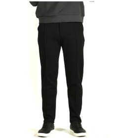 Resim Erkek Siyah Bel İpli Slim Fit Yan Cepli Armürlü Jogger Pantolon Ncs Jeans 1642-siyah Siyah 