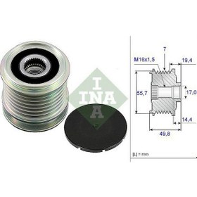 Resim Ina Alternatör Kasnak Rulmanlı 7-kanal Mercedes N11.9949 