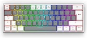 Resim REDRAGON K616 Fizz PRO RGB Red Switch 2.4GHz Kablosuz Mekanik Oyuncu Klavyesi, Gri-Beyaz 