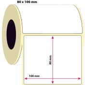 Resim İşimiz Etiket 80X100MM Silver Mat Etiket | 6 Rulo | 500 Sarım | 