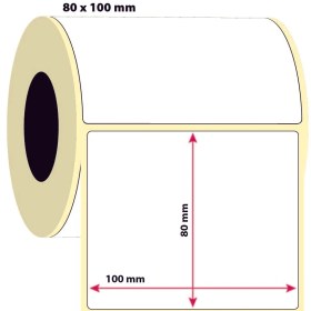 Resim İşimiz Etiket 80X100MM Silver Mat Etiket | 6 Rulo | 500 Sarım | 