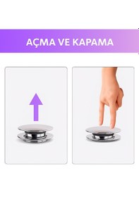 Resim Pop-up Lavabo Sifon Seti Taşmalı Uyumlu, Körüklü Tahliye Ve Ada 
