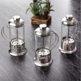 Resim Ttt Çelik Kulplu Cam French Press - 350 ml 