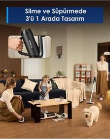 Resim Tineco Floor One Switch S6 Power Kit Kablosuz Akıllı Islak Kuru Elektrikli Süpürge, Zemin Temizleyici Paspas, 21KPA Güçlü Emiş, Çoklu Yüzey Için 5i1 Arada Süpürge 