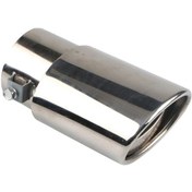 Resim Synodicmonth Araba Paslanmaz Çelik Parlak Gümüş Düz Egzoz Kuyruk Boğaz Yuvarlak Boru Evrensel Araba Aksesuarlarına Uyar 