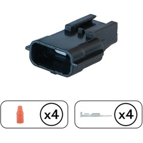 Resim Yazaki Far Motor Soketi Dişi 4 Pin Kablosuz 