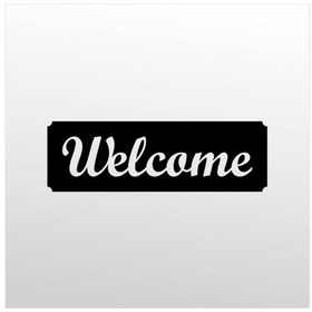 Resim Folyo Sticker Hoşgeldiniz 40cm Uzunluk Siyah 