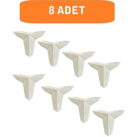 Resim Homdep Kanepe Koltuk Tv Ünitesi Konsol Yükseltme Loft Model Plastik Ayak 11 Cm Beyaz Renk 8 Adet Beyaz 