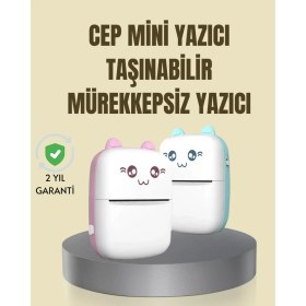 Resim Taşınabilir Mini Termal Yazıcı 200 Dpı Bluetooth Bağlantılı 