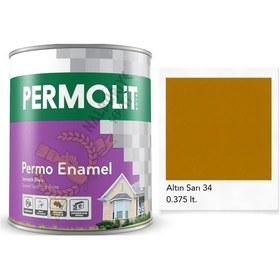 Resim Permolit Enamel Sentetik Yağlı Boya Altın Sarı 0.375 Lt. 350 ML 