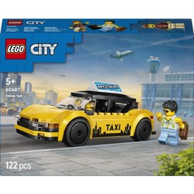Resim LEGO® City Sarı Taksi 60487 - 6 Yaş ve Üzeri Çocuklar İçin Minifigür İçeren Yaratıcı Oyuncak Yapım Seti (122 Parça) 