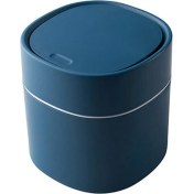 Resim Sanlindou Mini Küçük Atık Boins Masaüstü Çöp Sepeti Ev Masa Plastik Çöp Kutusu Ofis Malzemeleri Dust Binalar Sundries Varil Kutusu | Atık Kutuları (Mavi) (Yurt Dışından) 