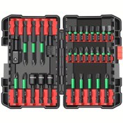 Resim Facoow 31 Parça Elektrikli Tornavida Uç Seti - Dayanıklı Alaşım, Yağlı Yüzey, Su Geçirmez, Phillips, Altıgen & Torx Soketlerle Güvenli Siyah Kılıf İçerir, Verimli Vida Sıkma İçin 