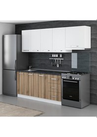 Resim Minar 230 Cm Mutfak Dolabı Beyaz Dore 230-D7 Beyaz 