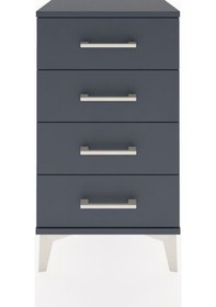 Resim Arges Komodin 4 Çekmeceli 44x30x80 Antrasit-antrasit Antrasit 