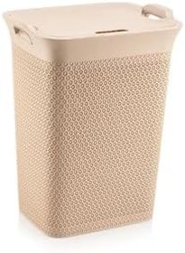 Resim SY-4630 Plastik Safir Kirli Çamaşır Sepeti 55 lt Bej 