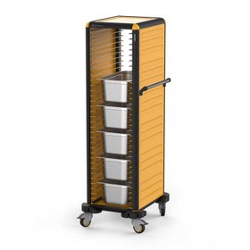 Resim Gastrolley 150 Tekli Gastronorm Küvet Taşıma Arabası, 2 Yanı Kapalı, 53x71x174 cm 