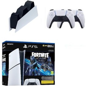 Resim Sony Playstation 5 Slim Digital Fortnite Edition 1 TB YD + 2 Kol + Şarj istasyonu 
