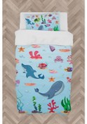 Resim Mekta Home Bebek Ve Çocuk Odası Sevimli Deniz Hayvanları Desenli Nevresim Takımı 