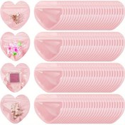 Resim 20 Adet Pastel Pembe Kalp Desenli Takı Çantası - Şeffaf Kolye, Küpe ve Bileklik Organizatörü - Güvenli Kapama, Seyahat, Hediye Paketi için - Takı Saklama Torbaları (20'li), Dekoratif Taş Detaylı, Bölümlü İç Tasarım, Yarı Saydam Malzeme, Dayanıklı Çanta, Ev Düzenleyici, Küçük Çantalar 